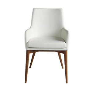 Sedia in ecopelle bianca