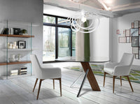 Sedia in ecopelle bianca