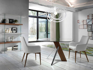 Sedia in ecopelle bianca