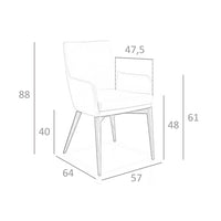 Sedia in ecopelle bianca