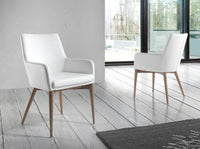 Sedia in ecopelle bianca