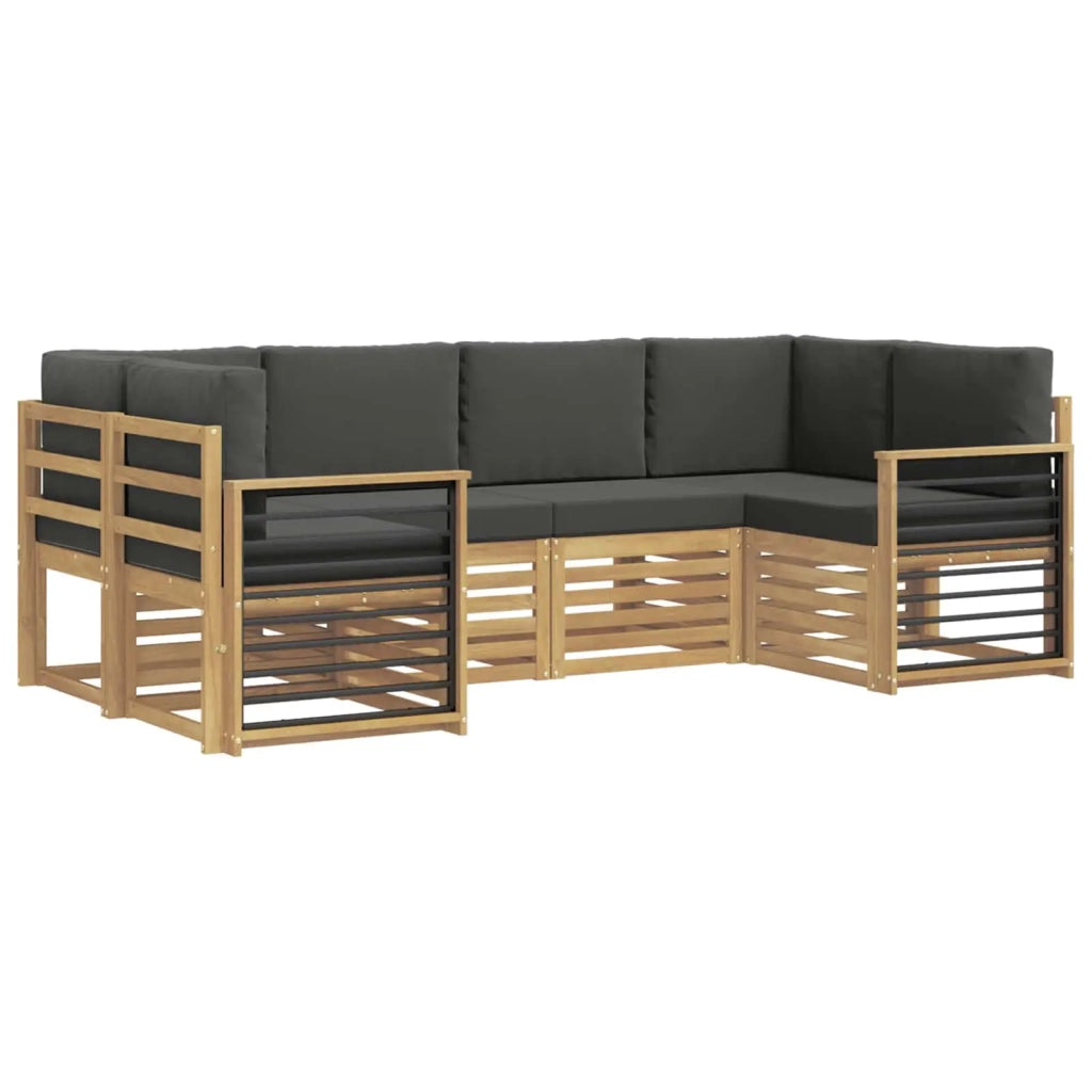 Set divano sezionale 6 pcs Bianco e Antracite
