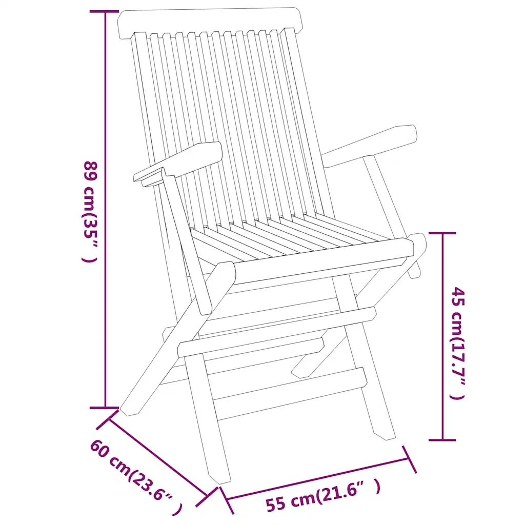 Set da Pranzo per Giardino 3 pz in Legno Massello di Teak 3087189