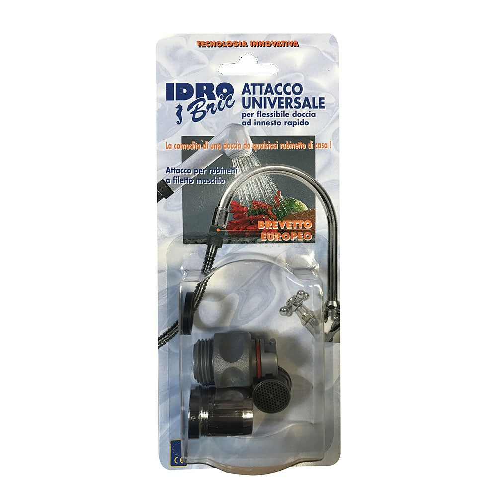 Attacco universale innesto rapido per flessibile doccia per rubinetto m