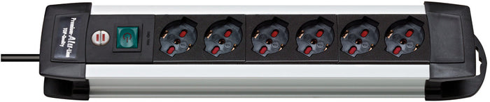  Presa Multipla Con Interruttore Di Sicurezza 6 prese in alluminio 1391005016