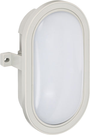 Lampada Ovale Led Interno Adatto Per Uso Esterno 10w Bianco Illuminazione Parete - 1270790