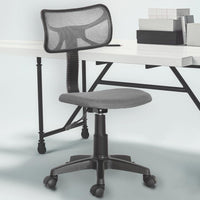 Sedia Girevole 5 Ruote Ufficio Cameretta Scrivania Schienale Ergonomico Grigio