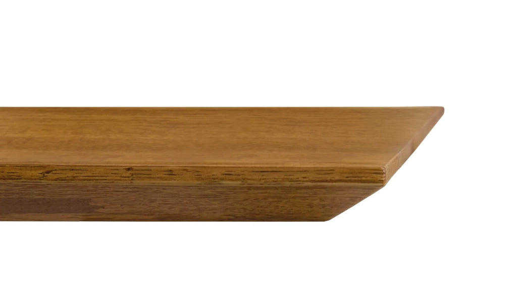 Tavolo fisso in legno rovere nodato 180x90 spessore 4 cm gambe metallo (1664) - Mobili 2G