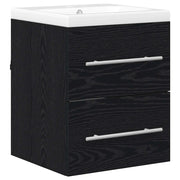 Mobile Lavabo | Armadio per Lavabo da Bagno con cassetto Nero 42 x 39 x 52 cm