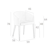 Sedia in tessuto beige