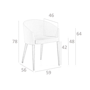 Sedia in tessuto beige