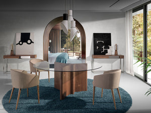 Sedia in tessuto beige