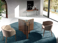 Sedia in tessuto beige