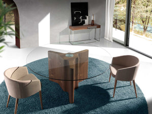 Sedia in tessuto beige