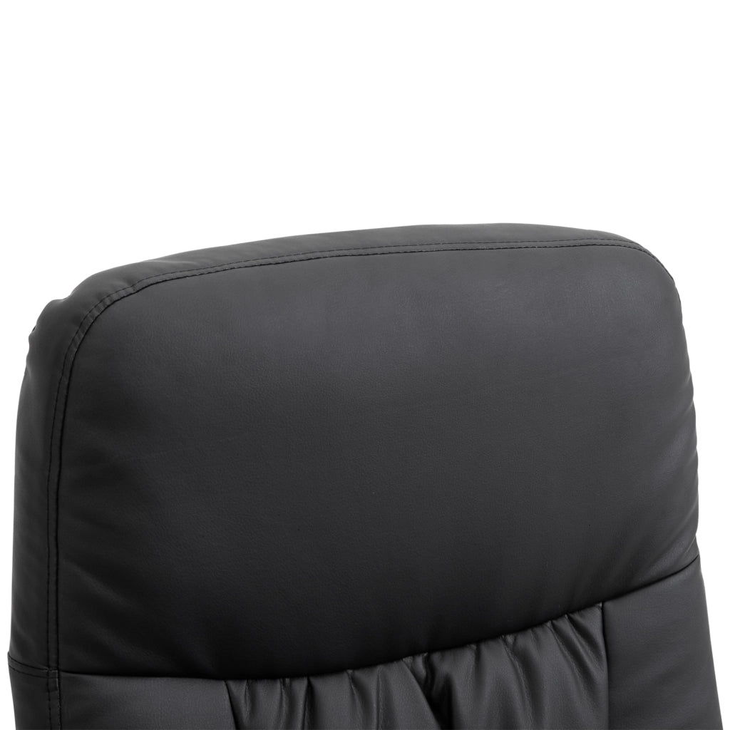 Poltrona Relax Girevole in Similpelle ¨C Zephmum ¨C Nero con Poggiapiedi e Schienale Regolabile
