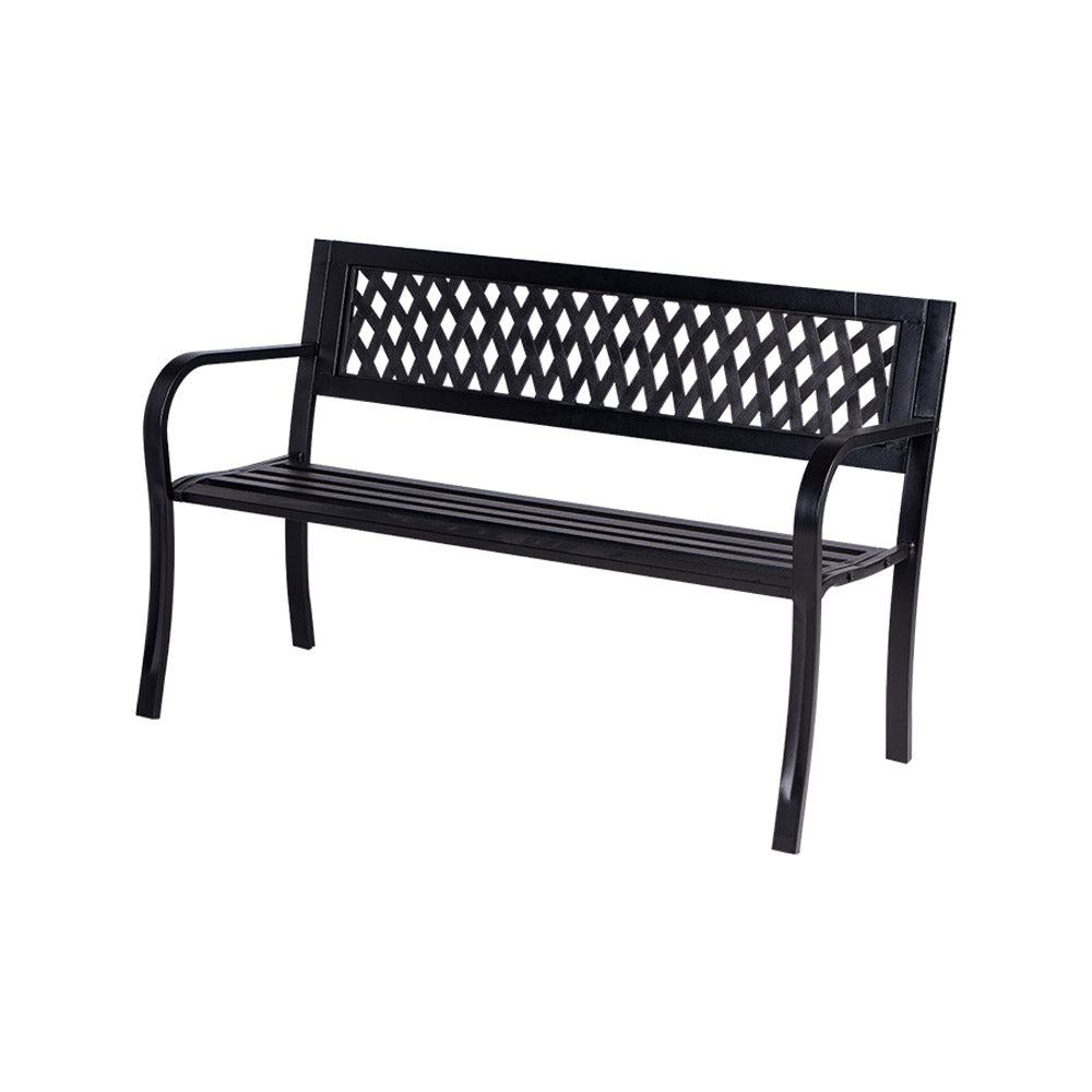 Panchina da Giardino Esterno in Ferro Nera