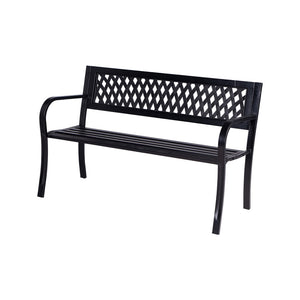 Panchina da Giardino Esterno in Ferro Nera