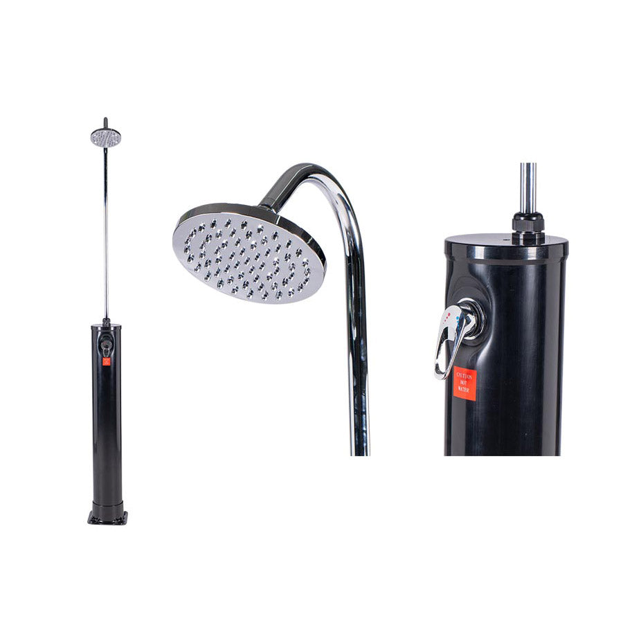 Doccia Solare da Giardino Esterna Portatile Piscina 18 Lt Nera