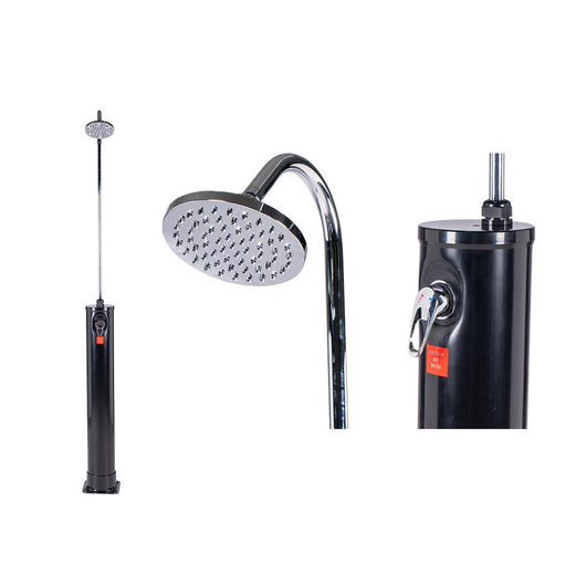 Doccia Solare da Giardino Esterna Portatile Piscina 18 Lt Nera