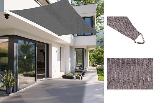 Tenda Vela Ombreggiante Parasole per Esterno Terrazze Giardino Colore: Grigio, Formato: 2 x 3 m