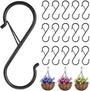 15 Stuks S-Haken con Fermo di Sicurezza, Grande Haken in Metallo per Appendere, Resistenti alle Cadute, Haken Multifunzionali in Acciaio Nero, Sostegno fino a 10 Kg, Haken Antiruggine per Cucina, Bagno, Camera da Letto con Fermo di Sicurezza