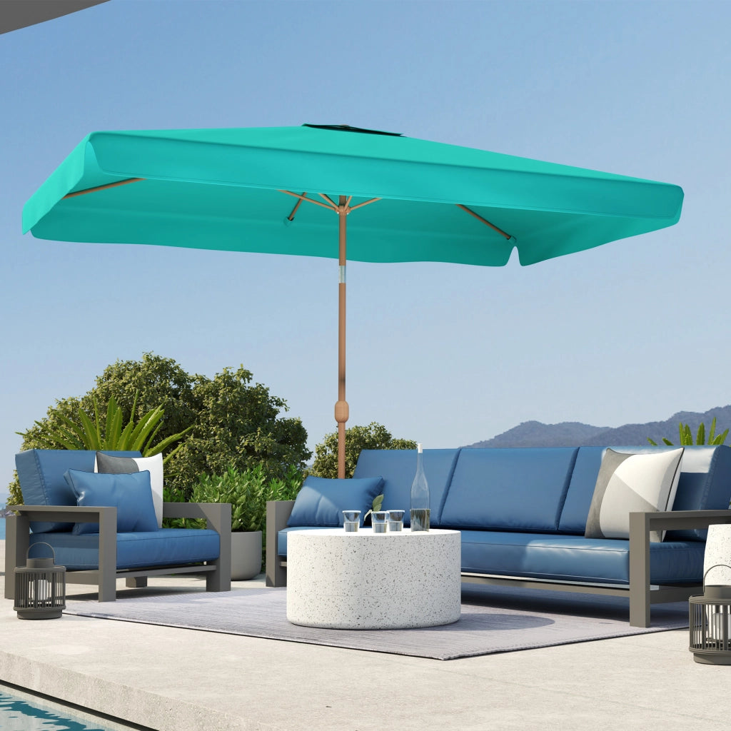 Ombrellone da Giardino 2x3 m Inclinabile ¨C zephmum ¨C Turchese