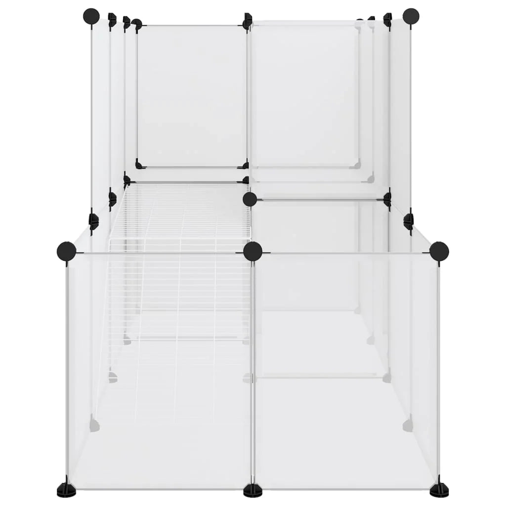 Gabbia trasparente per piccoli animali 142 x 74 x 93 cm PP e acciaio Trasparente 02_0041651