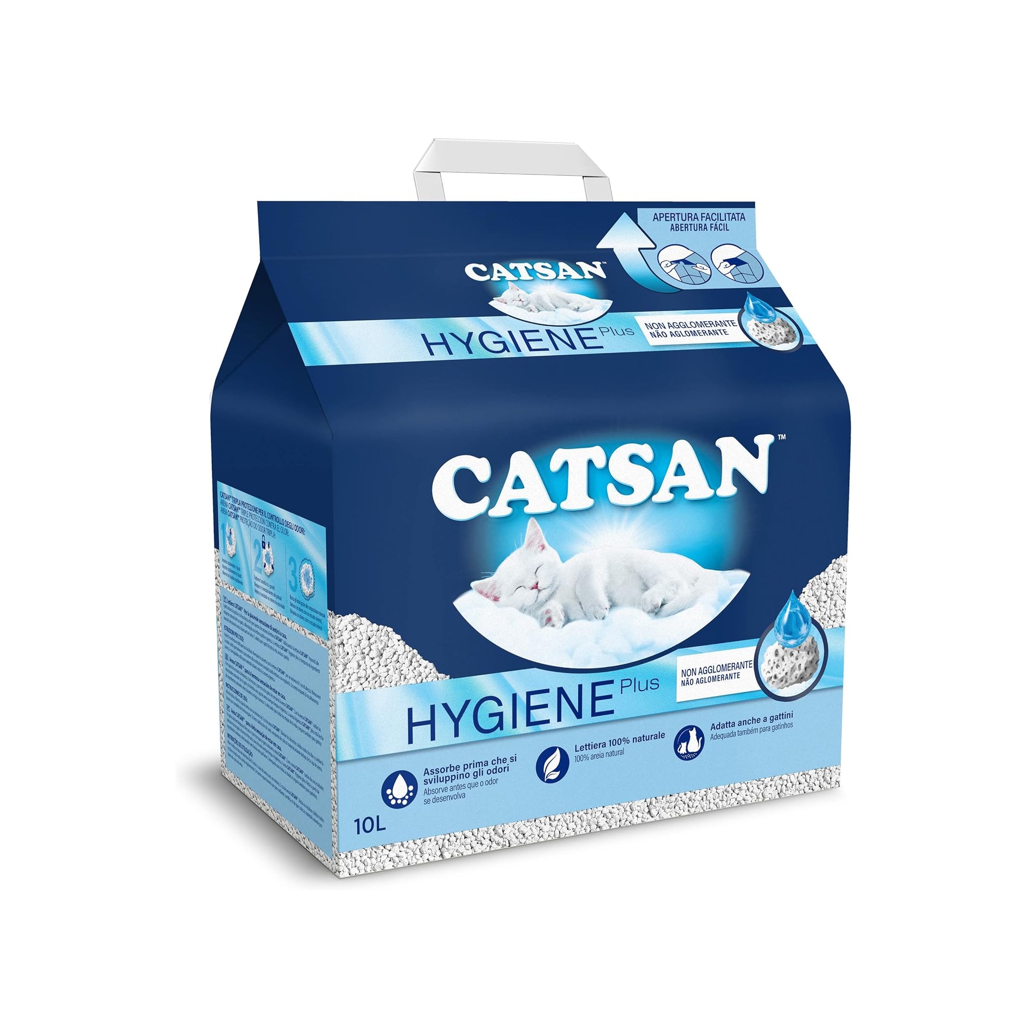 Catsan Hygiene Plus Lettiera per Gatti, 10L