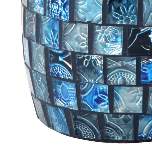 Bicchiere serie crystal in vetro mosaico blu