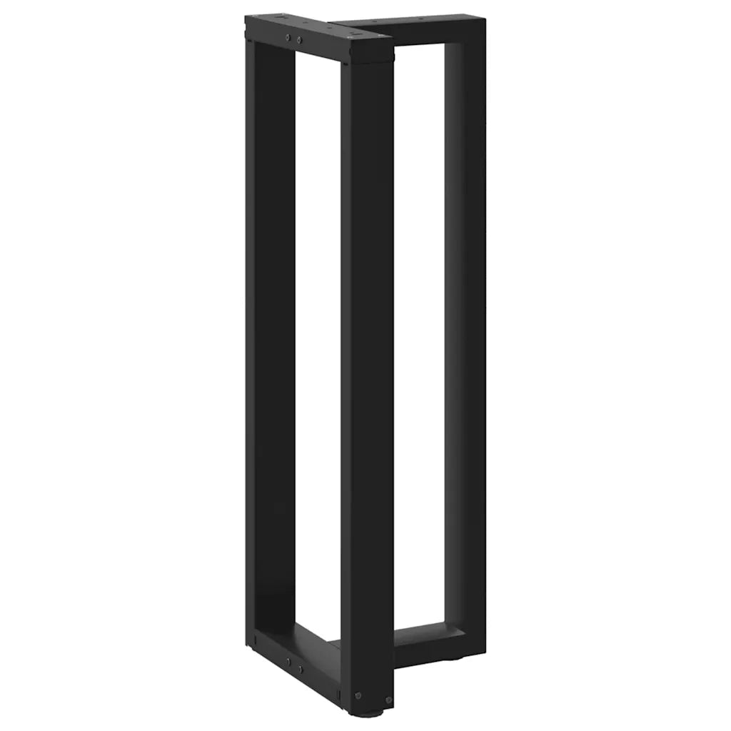 Gambe per tavolo da bar a forma di T 2 pz nere 50x35x(110-111) cm in acciaio 4013100