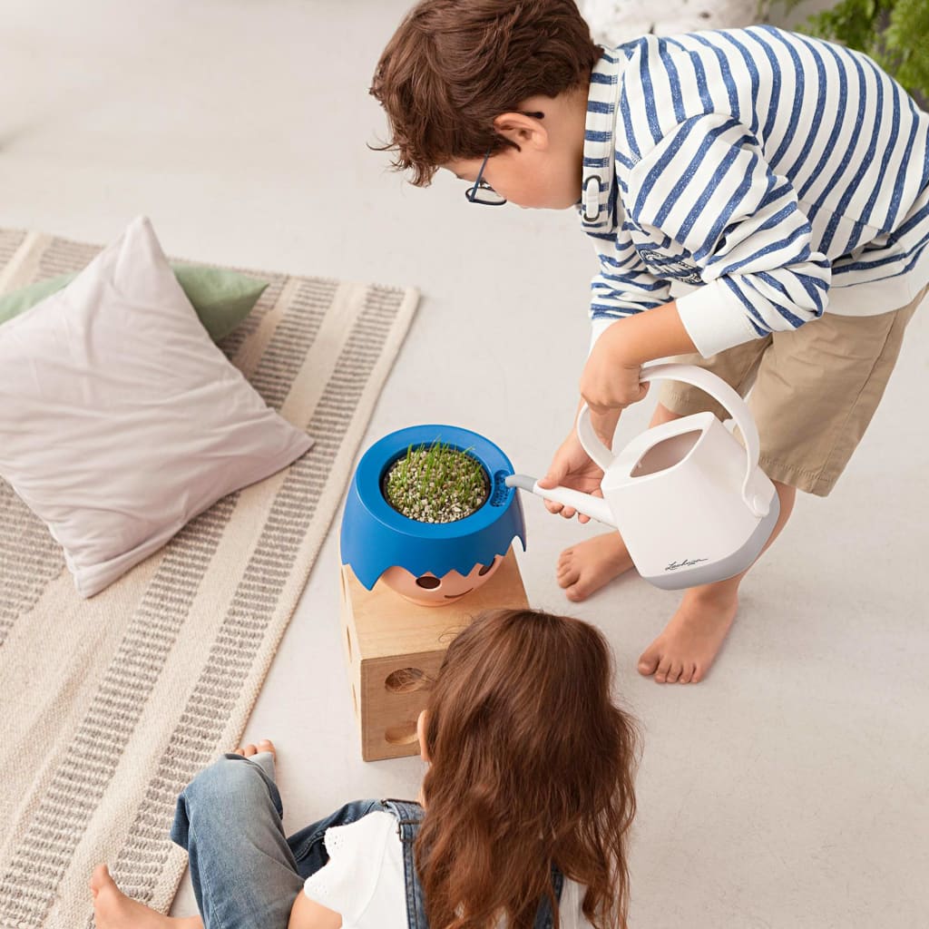 LECHUZA Fioriera da Tavolo OJO ALL-IN-ONE Blu Oceano