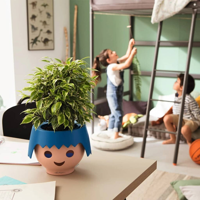 LECHUZA Fioriera da Tavolo OJO ALL-IN-ONE Blu Oceano