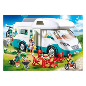 Costruzioni playmobil 70088 camping camper con famiglia