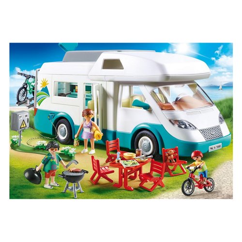 Costruzioni playmobil 70088 camping camper con famiglia