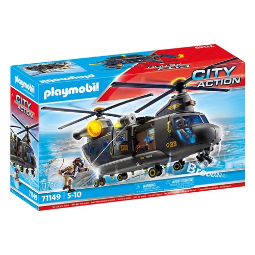 Costruzioni playmobil 71149 city action unità speciale   elicottero