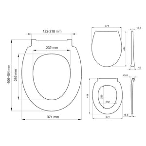 Tiger Copri water coperchio WC Pasadena Termoplastica bianco 250040646 406539