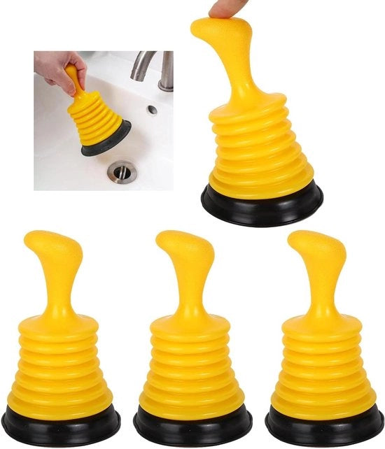 4 pezzi di scarico piccolo aspiratore 18 cm per cucina bagno doccia fognatura - giallo