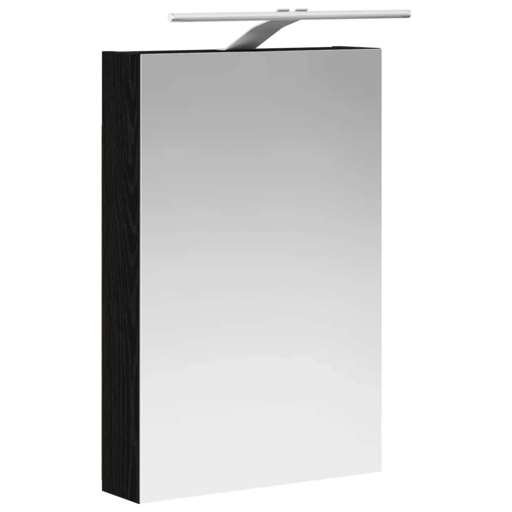 Mobiletto per specchio da bagno Rovere Nero 40 x 10,5 x 60,5 cm