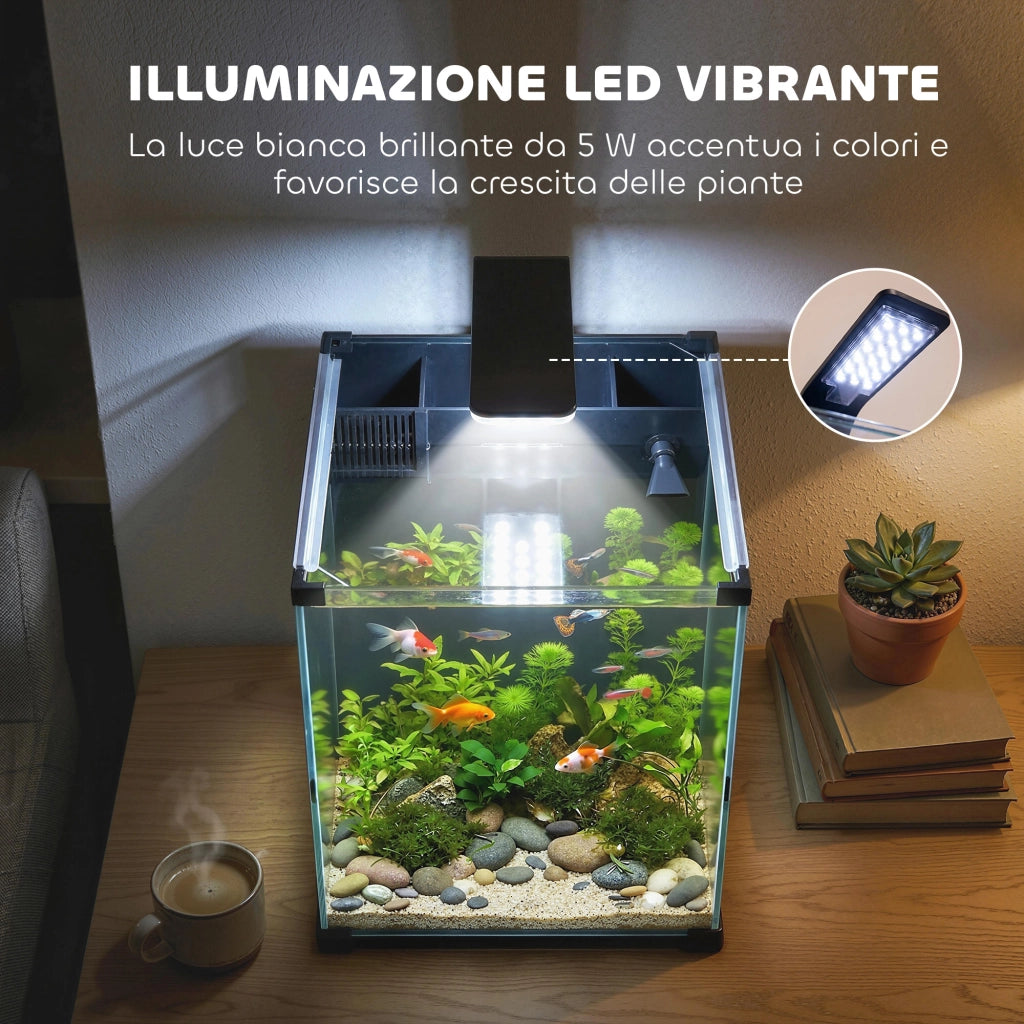 Acquario con Filtro ¨C zephmum ¨C Nero 30x30x45.5cm