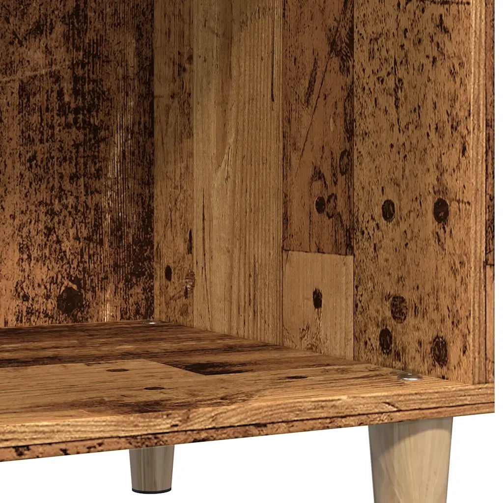 Mobile Porta Dischi Legno Antico 84,5x38x89cm Legno Multistrato 857171