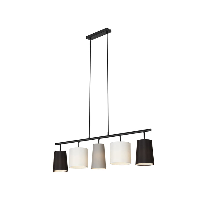 Lampadario Moderno Shades Metallo Bianco 5 Luci E14
