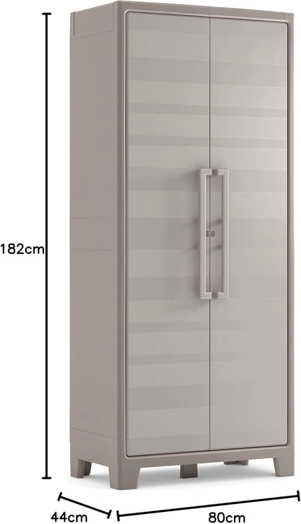 Armadio 8 Ripiani 80x44x182 cm Keter Gulliver Multispace XL Sabbia e Beige