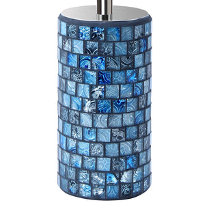 Porta scopino serie crystal in vetro mosaico blu