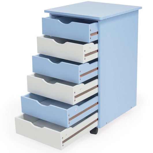 Piedistallo da scrivania per mobili in legno per bambini 66 cm blu e bianco 08_0000393