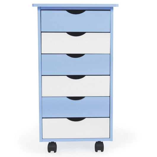 Piedistallo da scrivania per mobili in legno per bambini 66 cm blu e bianco 08_0000393