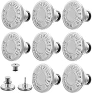 Viti per Jeans 17 mm - 12 pezzi - Viti metalliche - Viti di sostituzione - Soluzione DIY - Adattabile e rimovibile - Viti per jeans da sostituire