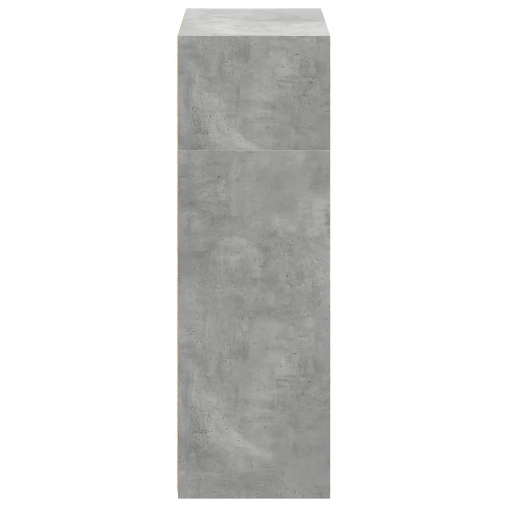 Credenza Grigio Cemento 70x41x124 cm in Legno Multistrato 846407