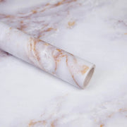 Papello di Contatto in Marmo Autoadesivo 30x300cm - Foglio di Adesione per Mobili - Impermeabile - Resistente alle Sollecitazioni - Decorativo - Struttura di Marmo Realistica