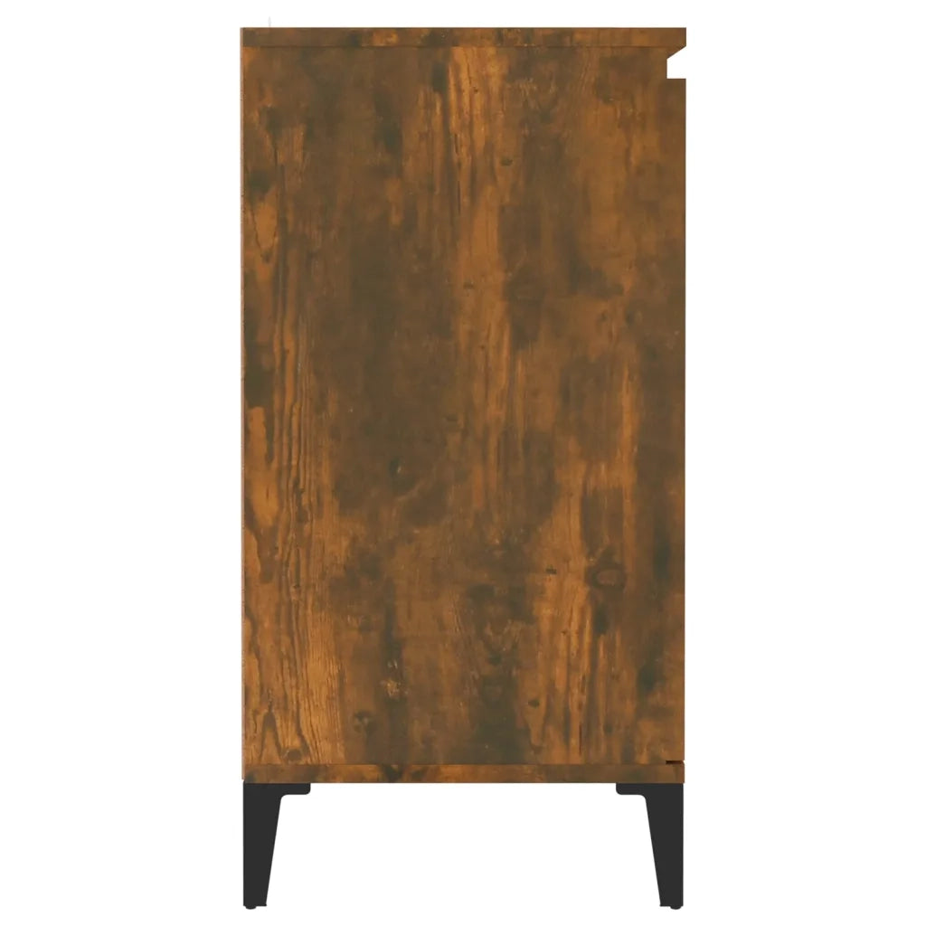 Credenza Rovere Fumo 60x35x70 cm in Legno Multistrato 815159