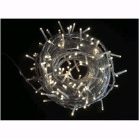 Serie Luci Natale 480 Led Bianco Ghiaccio 26 mt Filo Trasparente per Esterno D1996